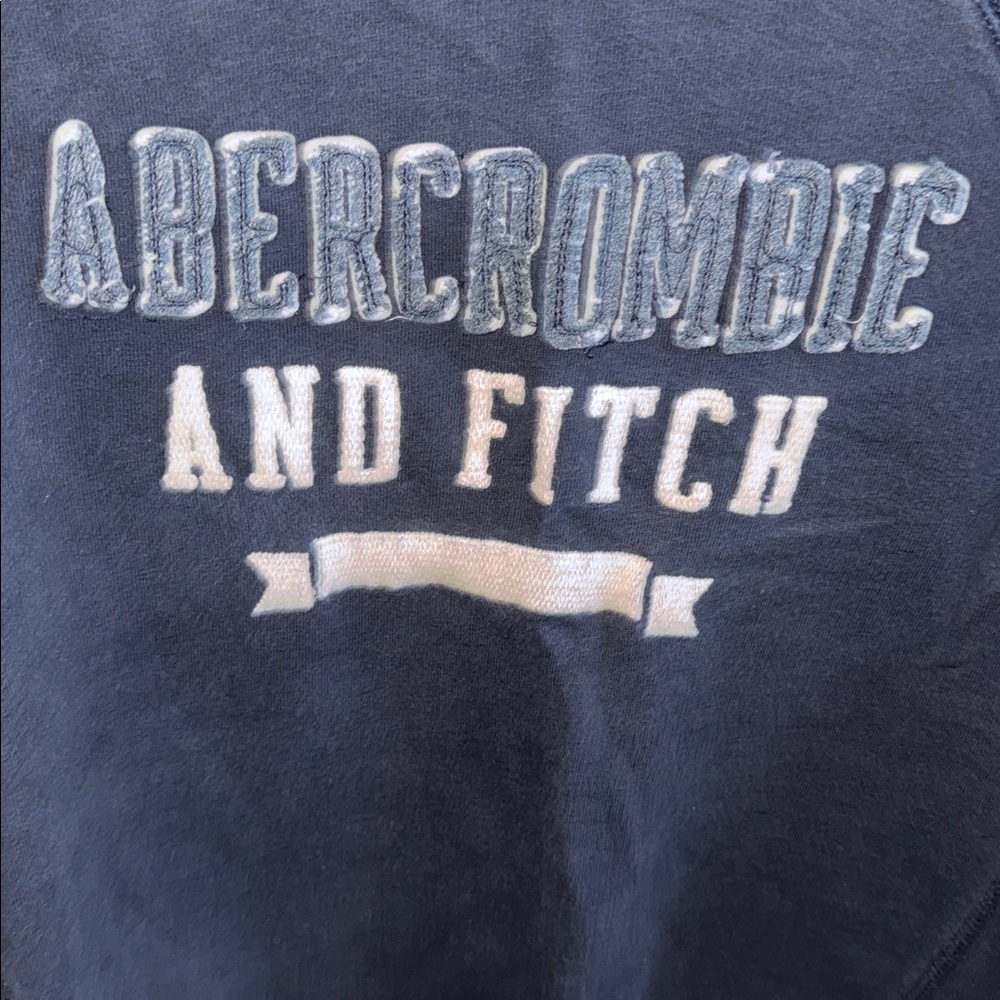 Abercrombie & Fitch Navy Blue Crewneck Pullover with Logo Women’s Size XS Sporty - Picture 3 of 4